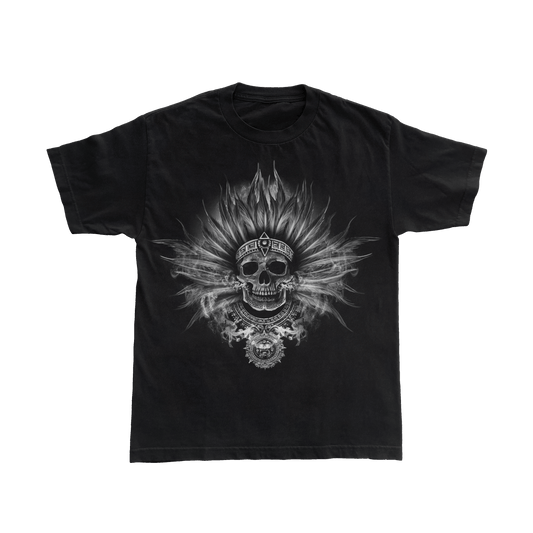 AZTEC SKULL FEATHERS T-SHIRT